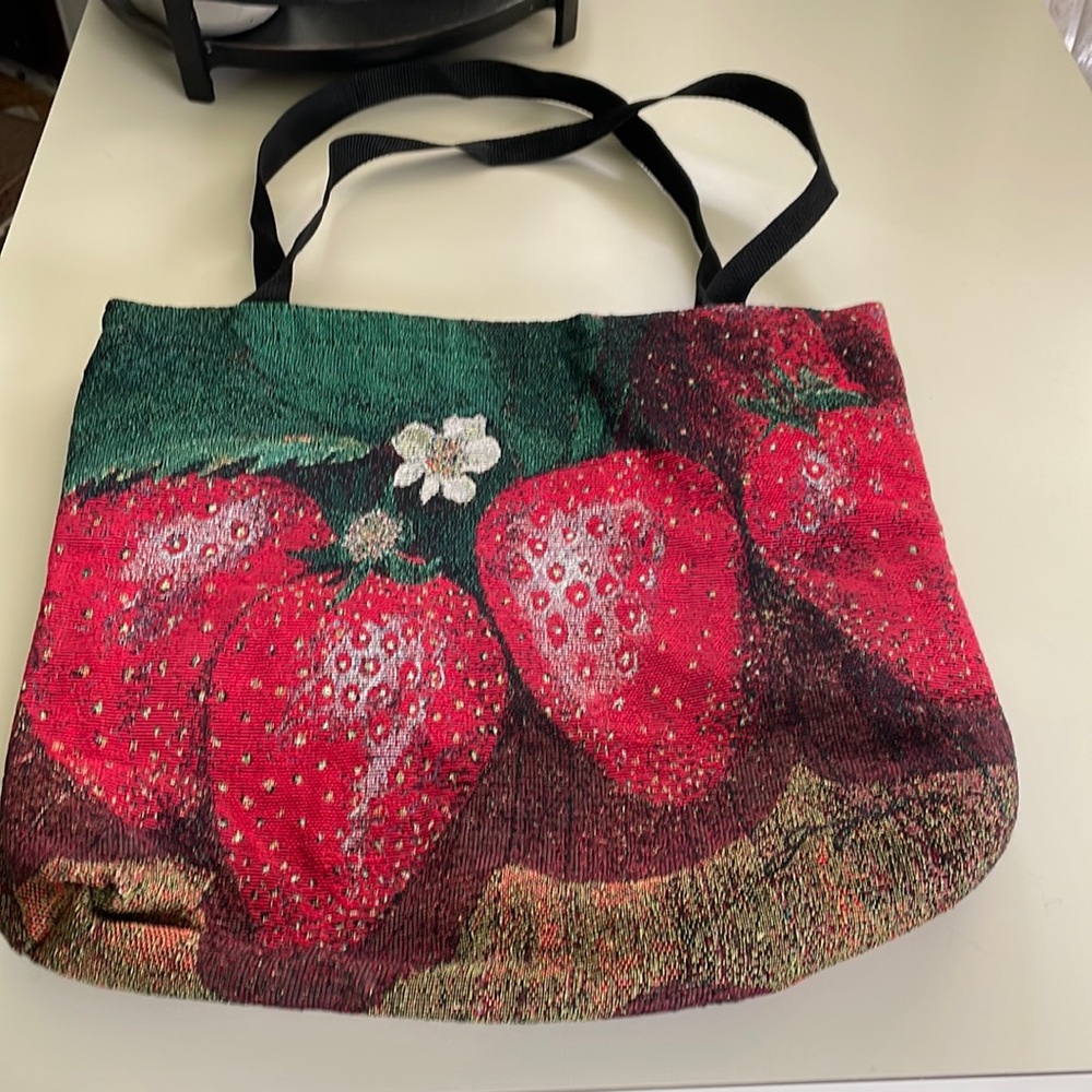 Strawberry Tapestry Tote